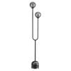 Oriel Lighting Tropez Decorative Floor Lamp With Smoke Glass Spheres Black