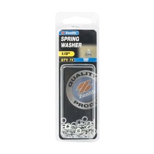 Zenith 1/8" Zinc Plated Spring Washer - 75 Pack