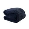 Bambury Lattice Sherpa Blanket - Navy