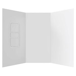 Stein 750 x 900 x 2000mm White 3-Sided Moulded Wall Shower Liner 