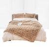 SOGA 200cm Light Camel Fur Throw Blanket