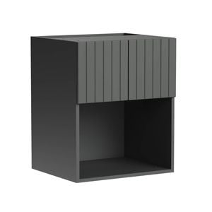 Kaboodle 600mm Grey Fig V-Groove Wall Microwave Cabinet