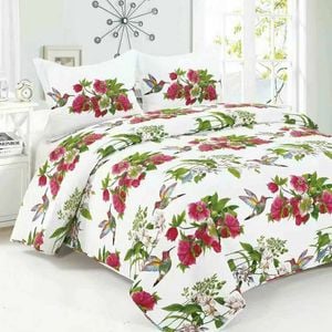 100% Cotton Coverlet Set Hummingbird Multi - Queen