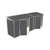 Build-a-Shed 1.2 x 5.2 x 2.0m Skillion Double Plus Dual Double Hinged Side Doors Shed - Grey