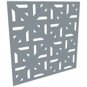 ProtectorAl 300-1200mm x 300-1200mm Silver Brushed/Gloss White Mosaic Unframed Composite Deco Panel