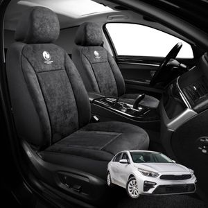 Australian Goose Edition Front Seat Covers for Kia Cerato 2018 - Current (BD) - Suede, Universal Fit - Black