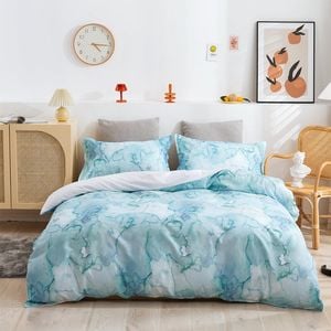 3D Watercolor Blue Marble Quilt Cover Set Bedding Set Duvet Cover Pillowcases 302