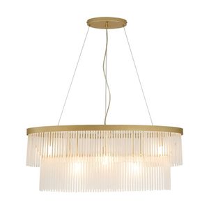 Lexi Lighting Greer 5 Lights Chandelier Gold Metal Frosted Glass 80x22x120cm