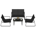 Advwin Outdoor Patio Furniture 4PCS Conversation Set