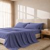 Royal Comfort 2000 Thread Count Bamboo Cooling Sheet Set Mid Blue Single