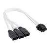 ZG Premium Individually Sleeved 3*8pin to 12+4pin PCIe 5.0 Gen5 600W Cable White