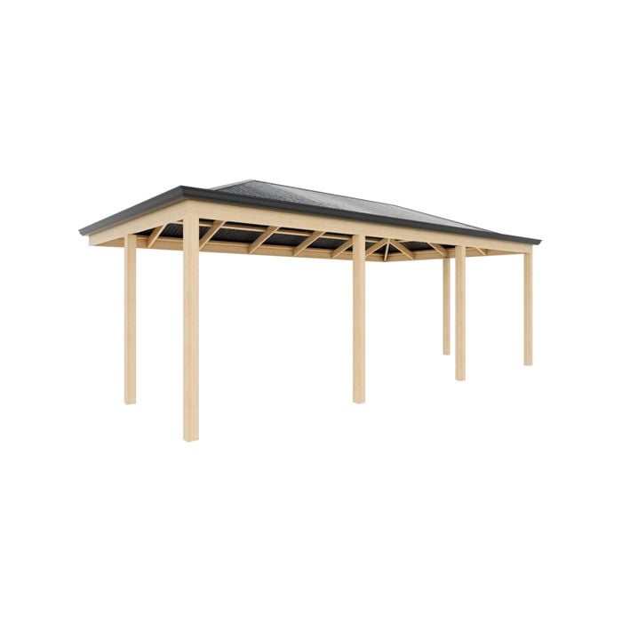 Softwoods 7.2 x 3.8m Hip Ends Pergola / Patio Kit