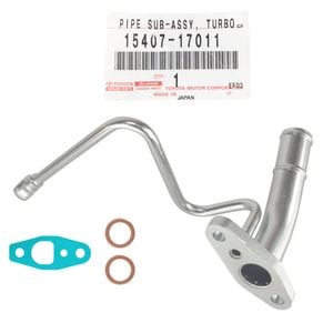 Genuine Turbo Charger Oil Feed & Return Pipe With Gaskets For Toyota LandCruiser 80 Series HDJ80 1HD-T 4.2L