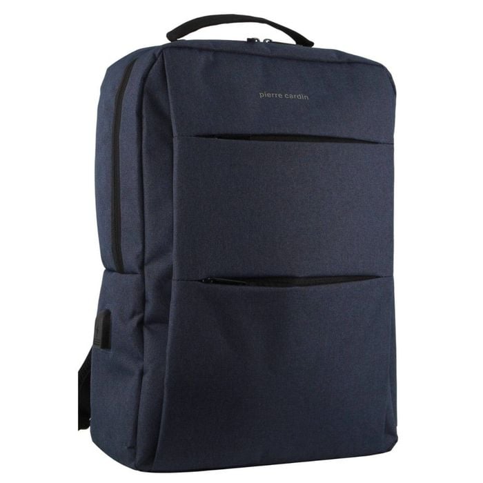 Pierre Cardin Travel & Business Backpack Bag w/ Built-in USB Port 33x49cm Navy