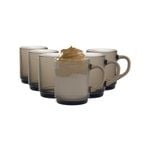 Duralex 12pc Versailles Glass Coffee Mugs Set -260ml - Smoke