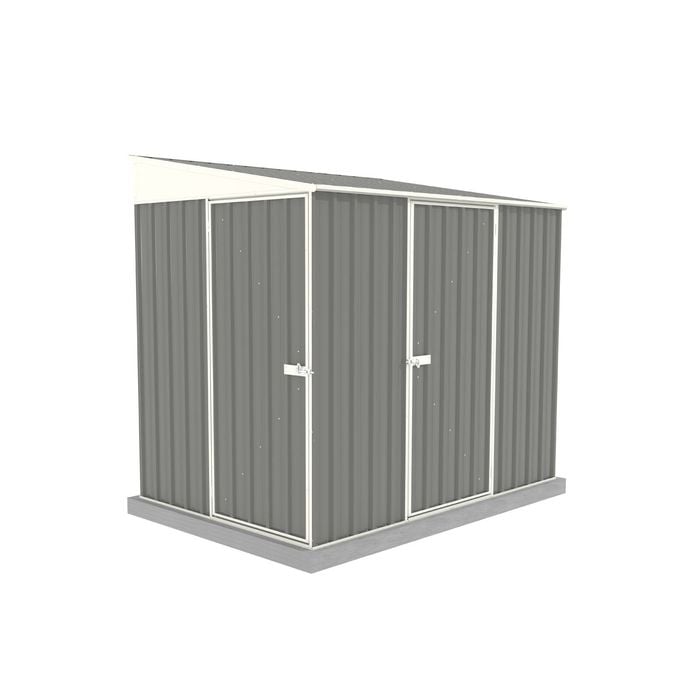 Absco Sheds 1.52 x 2.26 x 2.06m Woodland Grey Narrow Double Door Garden Shed