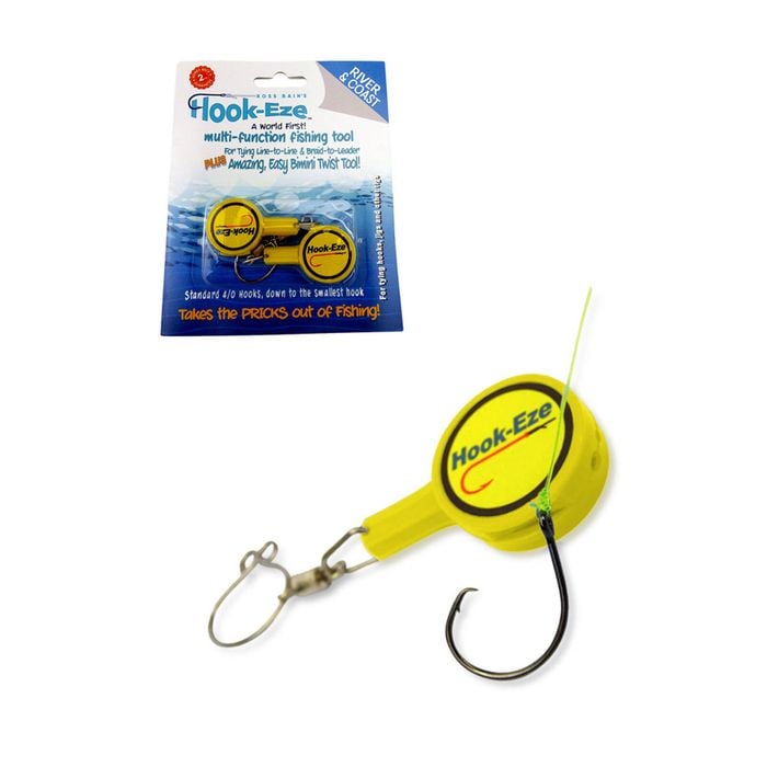2pc Hookeze Fishing Knot Tying Tool/Quick Knotting Line Standard - Yellow