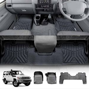 3D Floor Mats for Toyota Landcruiser 79/76 Series Dual Cab 2012-2022 Customized All Weather Mat