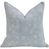 Kolka Pastel Grey Floral Luxurious Soft Cotton Voile Decorative Cushion - Grey - Grey | 50 cm x 50 cm | 100% cotton voile