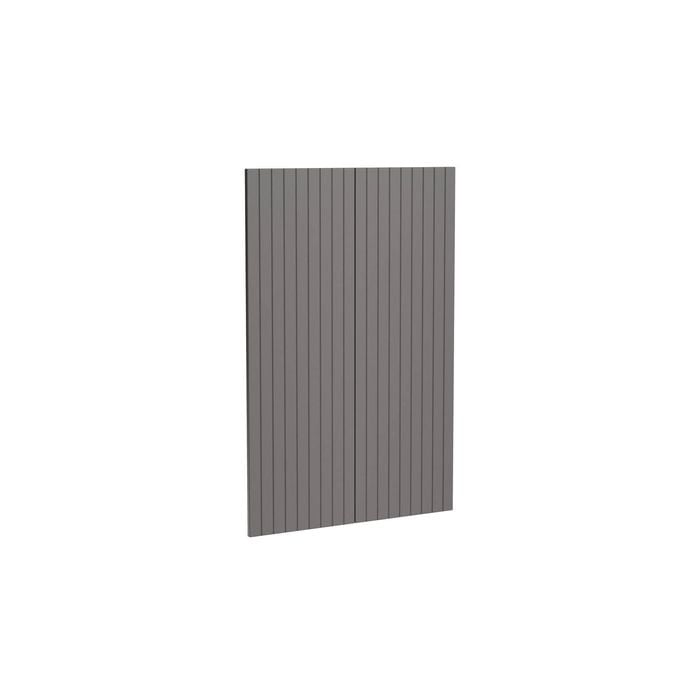 Kaboodle 900mm Smoked Grey V-Groove Medium Pantry Doors - 2 Pack