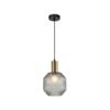 CLA Lighting MARACA Interior Glass Jar With Quadrilateral Segment Pendant Light- Smoke