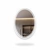 P&P Silver Oval LED Bathroom Mirror Anti Fog Backlit Touch Control Design