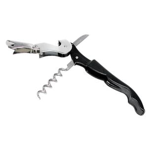 Beaumont Double Reach Corkscrew Waiters Friend Black 122mm Bar Bottle Opener Foil Cutter