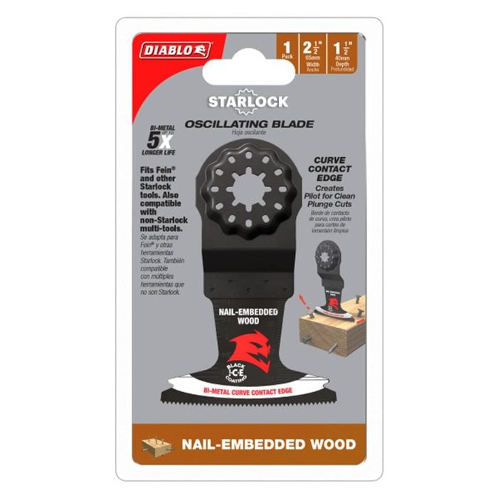 Diablo 60mm Starlock Bi-Metal Demo Demon OMT for Nail-Embedded Wood 10 Pack