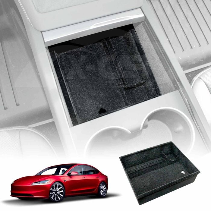 NEW Tesla Model 3 Highland Centre Console Front Organizer Tray with Flocking liner 2023-Onwards