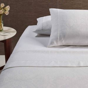 Accessorize Hotel Jacquard Cotton Rich Sheet Set White King
