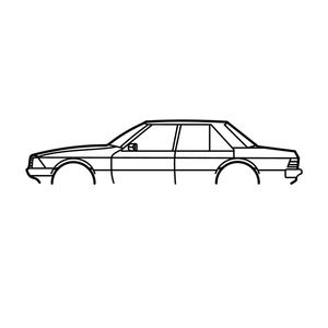 Ignite Laser Ford XE Falcon Silhouette Metal Wall Art Rustic Metal 23.6inch/60cm