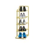 SOGA 5 Tier Gold Plated Metal Shoe Organizer