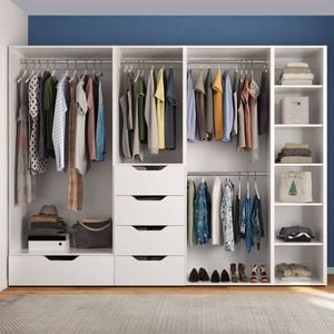 LUGNA Harmony Walk-in Wardrobe White