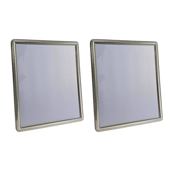 2PK SS Collective Silver Braided Textured Modern Photo Frame Rectangle 8x10