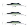 3x Rapala 11cm X Rap Magnum 10 Deep Diving Trolling Lures - Sailfish UV