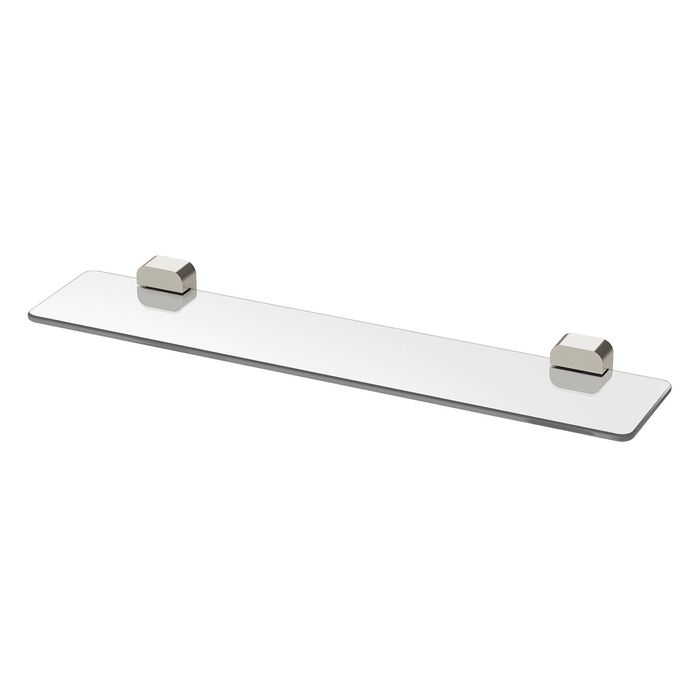 Mondella Brushed Nickel Overture Glass Shower Shelf