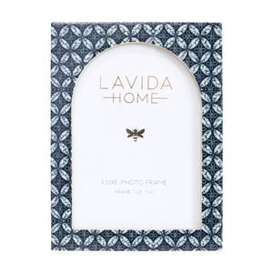 Lvd 5x7 In Audrey Contemporary Resin Picture/photo Frame Navy 20.32x15.24x1.27cm