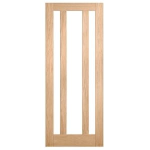 Corinthian 2340 x 720 x 35mm Internal Door White Oak Moda Clear Glass AMODG18