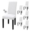 Catzon 6 Pcs Dining Chair Covers Waterproof Stretch-White