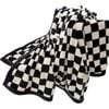 Catzon 100x150cm Throw Blanket For Couch Cozy Fleece Flannel Blanket Machine Washable-checkered