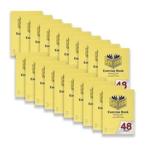 20pc Spirax 203 Exercise Book A4 24mm Yr 1 Qld 48-pages Writing Notebook Yellow