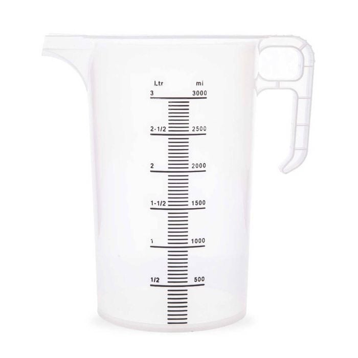 3l Measuring Jug Heavy Duty Clear Plastic Propylene Food Grade Bpa 5 Pro-jug