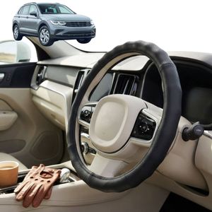 Australian Goose Steering Wheel Cover for VolksWagen Tiguan 2016 - 2023 (Allspace) Circle Black