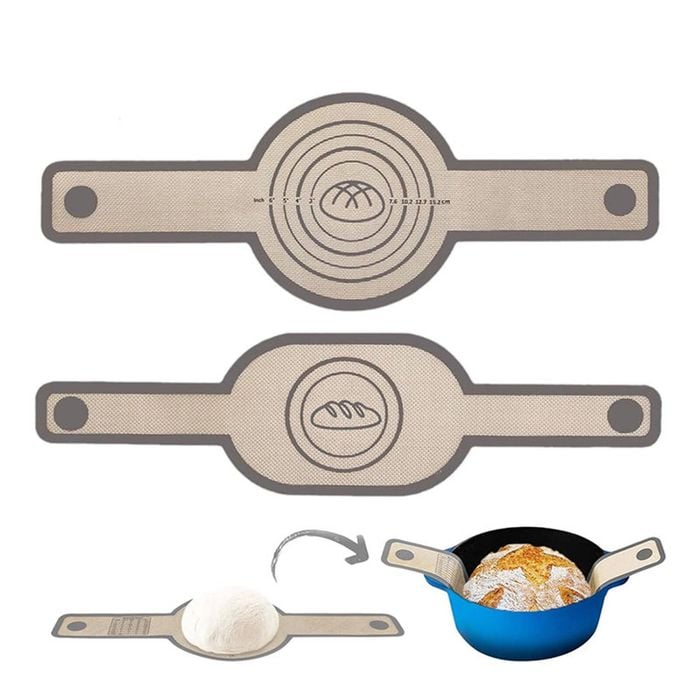 Catzon 2 Pcs Silicone Bread Sling For Dutch Oven Non Stick Long Handles-grey