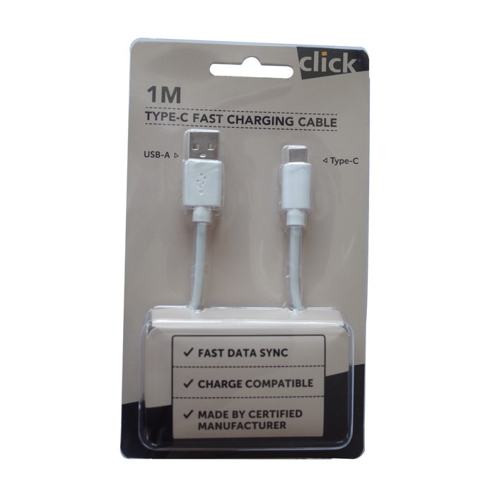 Click 1m USB Type A To Type C Cable