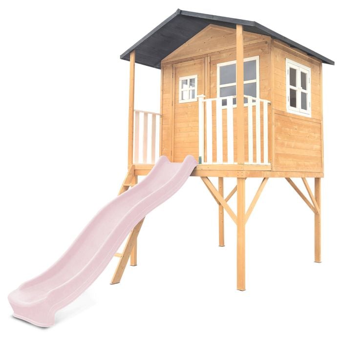 Lifespan Kids Burleigh Cubby House with 2.2m Pastel Pink Slide