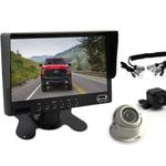 Elinz Caravan Two Camera 4PIN System Trailer cable 7" Monitor HD 12V/24V Reversing CCD Camera Kit