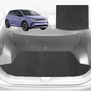 6D Diamond Car Boot Mat for All-new BYD Dolphin 2023-Current 5Door Hatchback-Cargo Mat-Black-Outback GT