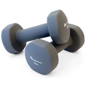 METEOR 5kgx2 Flat Bottom Neoprene Dumbbells