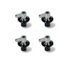 x4 Genuine Gas Cooktop Control Knobs Assembly - Stainless Steel 694975927ASSY, suits Smeg